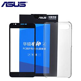 Tampered Glass Screen and Ultra Thin Silicone Transparent Case for ASUS Zenfone 4 Max Plus X015D 