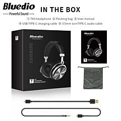 Bluedio T4S (Turbine) Active Noise Cancelling Wireless Bluetooth Headphone Headset with Microphone Black