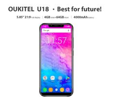 Oukitel U18 Dual Sim Smartphone 5.85" Screen 4GB/64GB Octa Core Android 7.0 4000mAh Battery