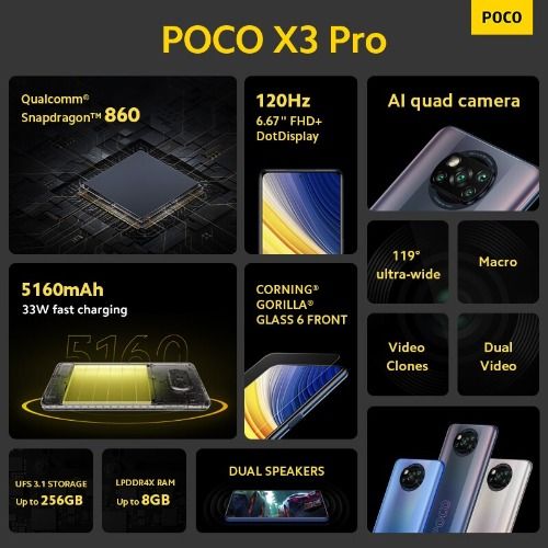 POCO X3 Pro Smartphone Global Version 6GB 128GB / 8GB 256GB
