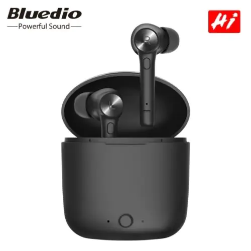 Bluedio TWS Hi wireless bluetooth Stereo sport earbuds headset with charging box built-in microphone