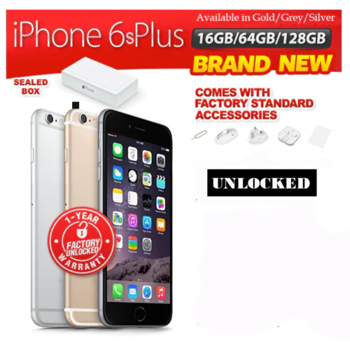 APPLE iPhone 6S Plus Brand New & Factory Unlocked 16GB/64GB/128GB