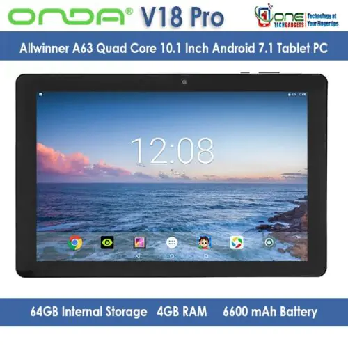 Onda V18 Pro 10.1 Inch Allwinner A63 Quad Core Tablet PC 4GB/64GB Android 7.1 