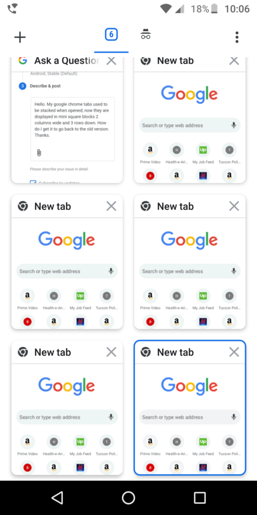 Creating tabs in Chrome Browser